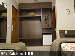 quarto para 3 adultos